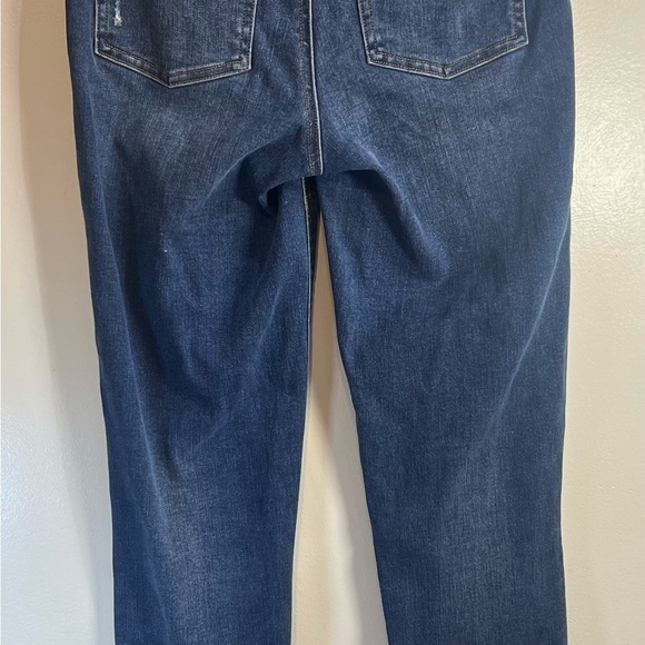 Spanx Distressed Ankle Skinny Pull On Small Stretch Comfort Blue Jeans - Picture 2 of 7